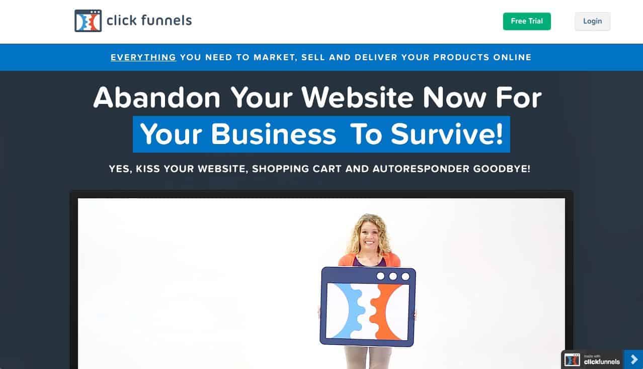 clickfunnels home page