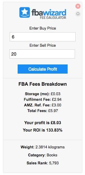 fba cost calculator