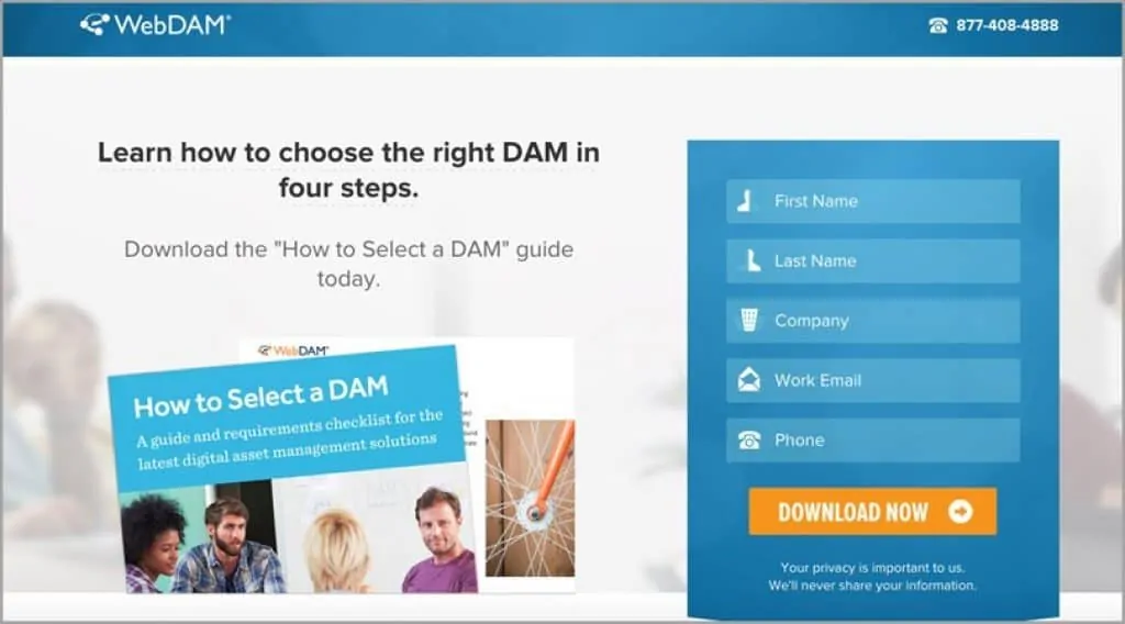 5 overlooked signs your landing pages need a redesign 8 webdam landing page